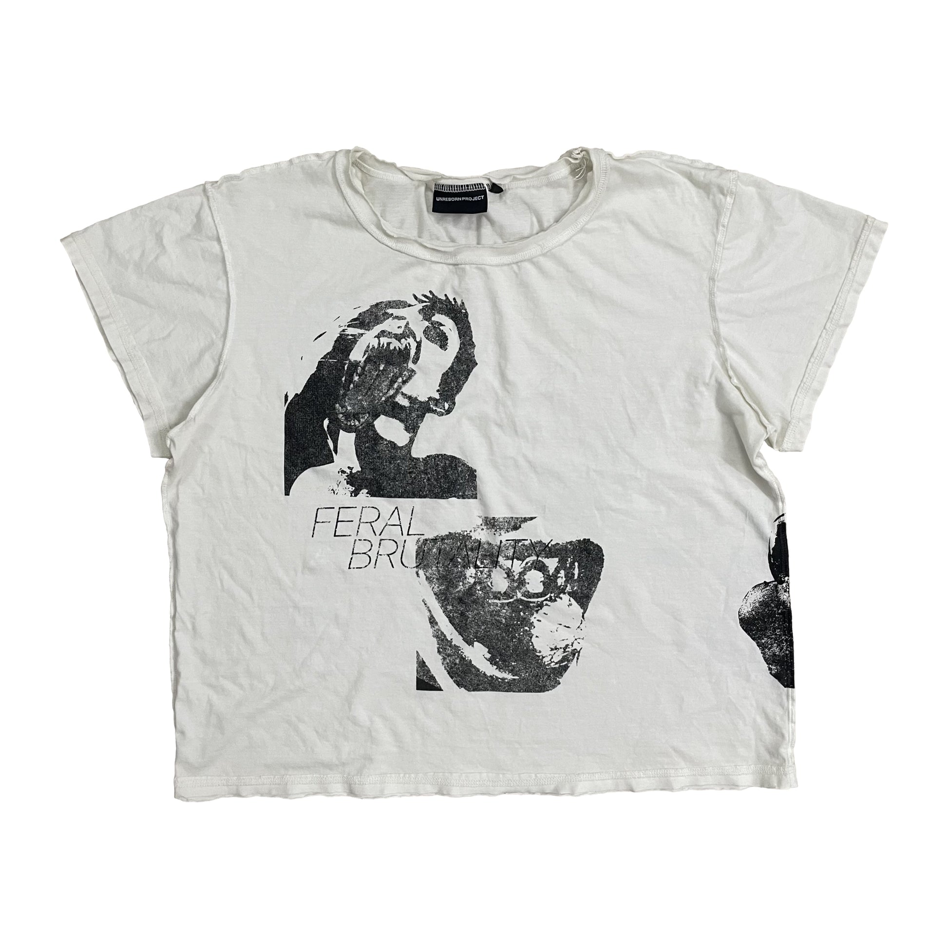 FERAL BRUTALITY T-SHIRT (FADED WHITE)