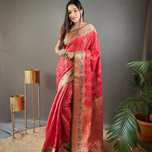 Patola Silk Pure Bandhani Saree