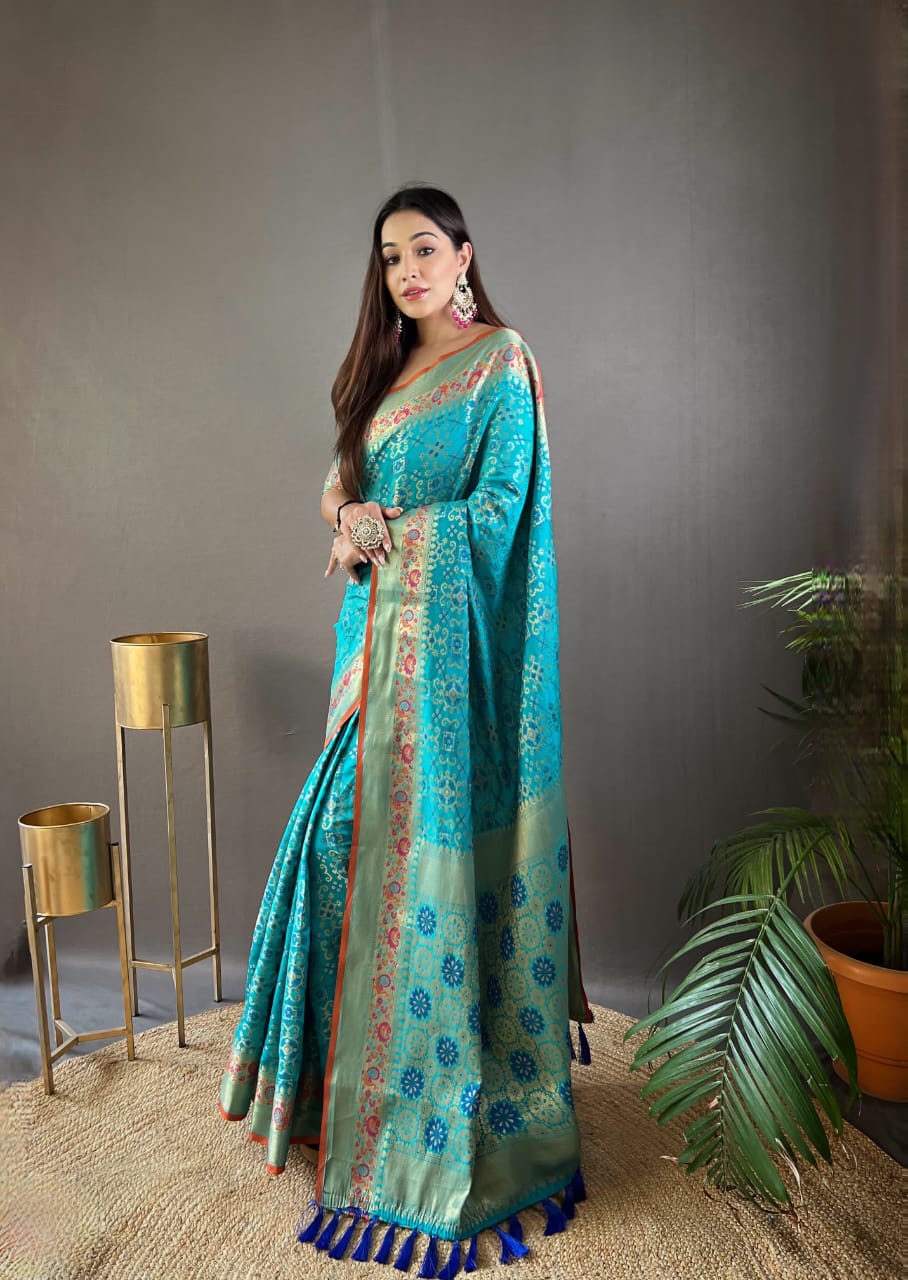 Patola Silk Pure Bandhani Saree