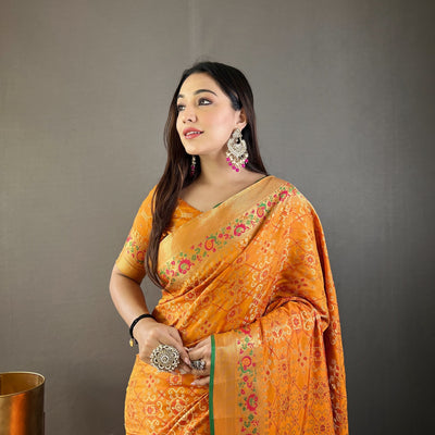 Patola Silk Pure Bandhani Saree