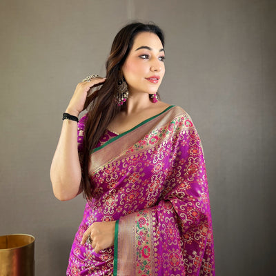 Patola Silk Pure Bandhani Saree