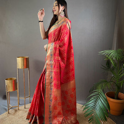 Patola Silk Pure Bandhani Saree