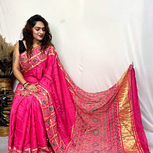 Modal Silk Gharchola Border Saree