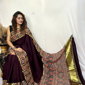 Modal Silk Gharchola Border Saree