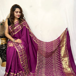Modal Silk Gharchola Border Saree