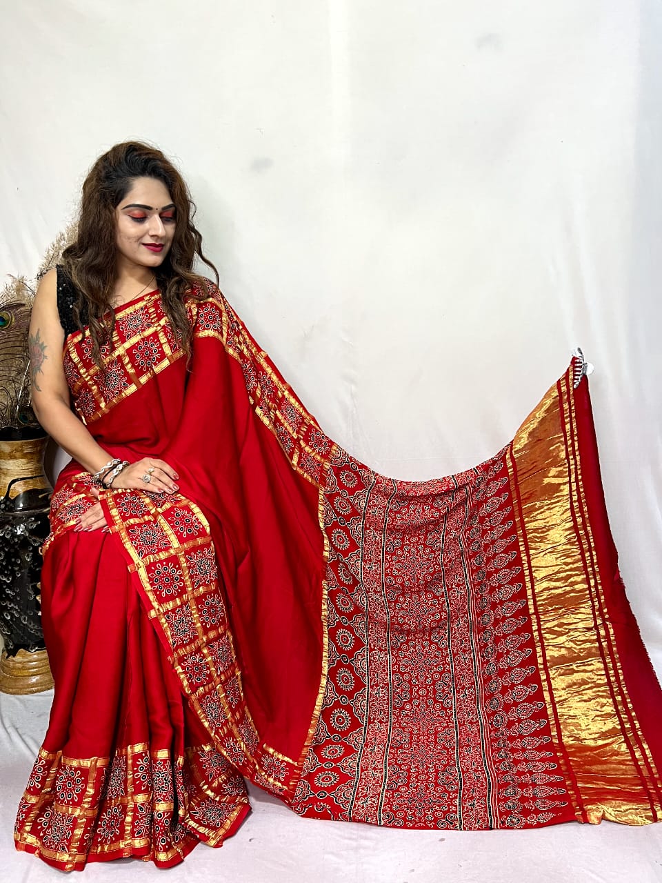 Modal Silk Gharchola Border Saree