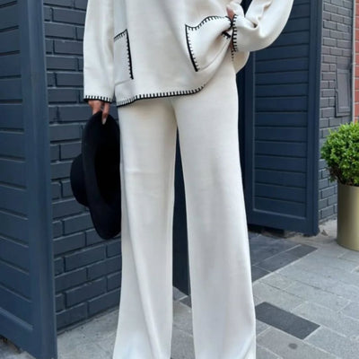 Sally Luxe Winter Coord Set- Set of Top and Pants
