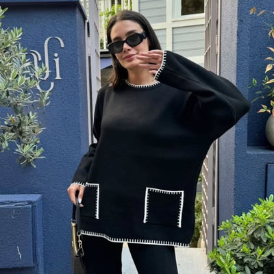 Sally Luxe Winter Coord Set- Set of Top and Pants