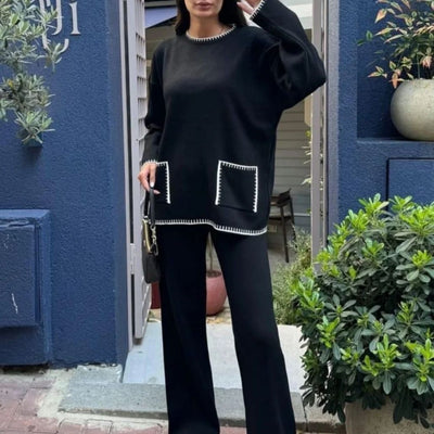 Sally Luxe Winter Coord Set- Set of Top and Pants