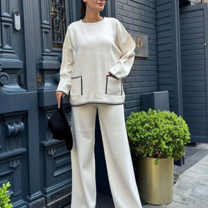 Sally Luxe Winter Coord Set- Set of Top and Pants