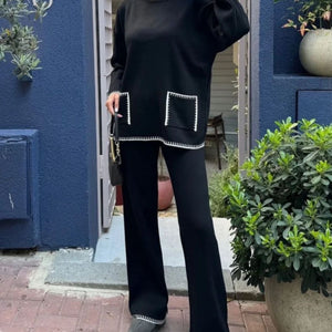 Sally Luxe Winter Coord Set- Set of Top and Pants