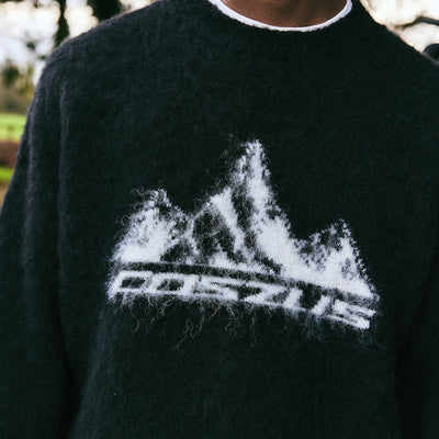 Coszus Alpine Mohair Knit Black Sweatshirt