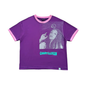 Charitraheen Baby Tee- Purple