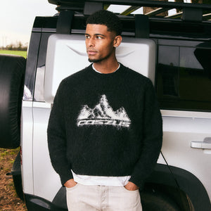 Coszus Alpine Mohair Knit Black Sweatshirt