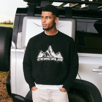 Coszus Alpine Mohair Knit Black Sweatshirt