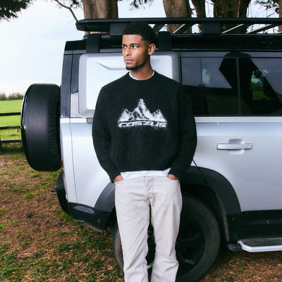 Coszus Alpine Mohair Knit Black Sweatshirt