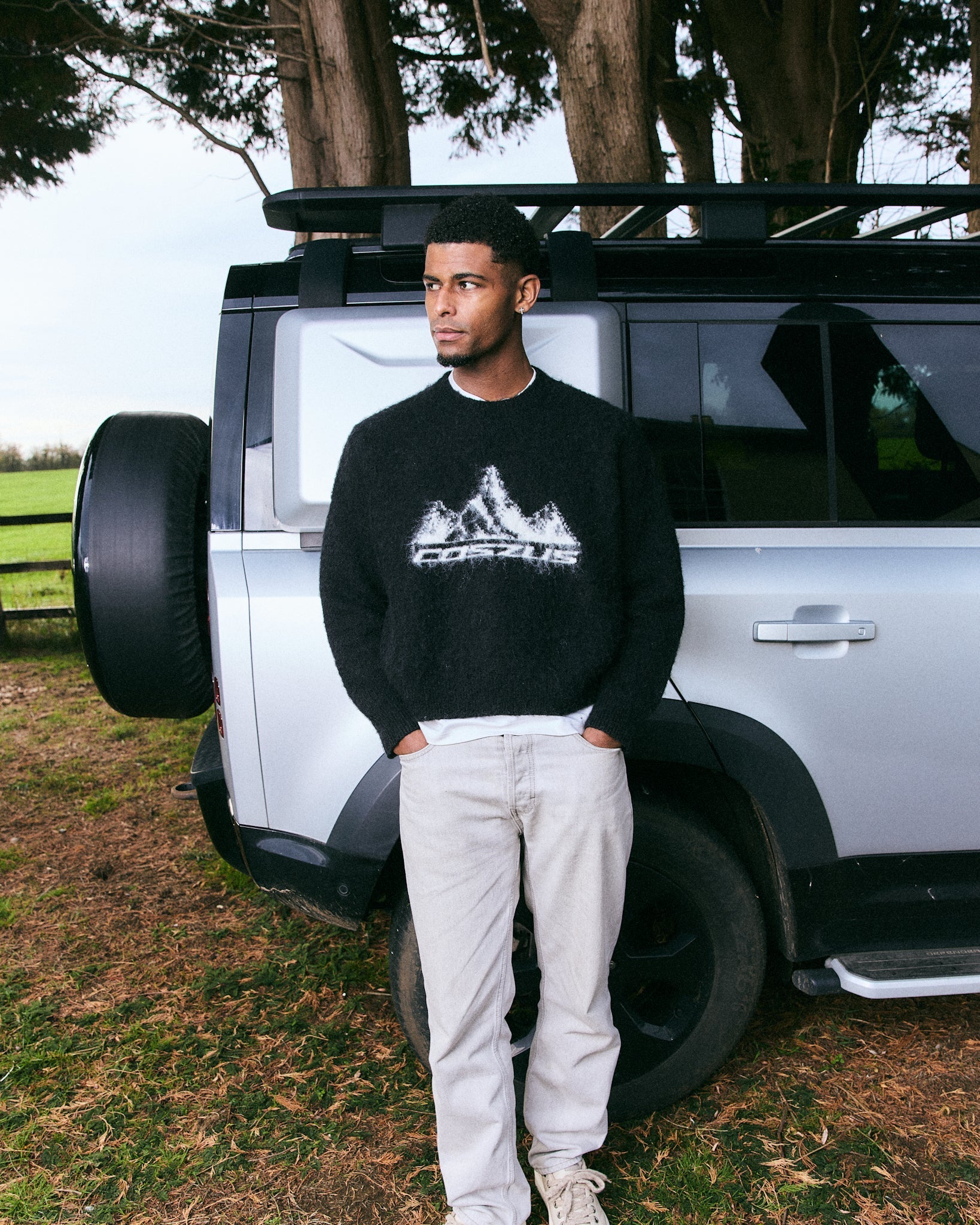 Coszus Alpine Mohair Knit Black Sweatshirt