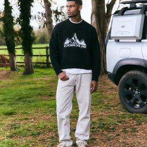 Coszus Alpine Mohair Knit Black Sweatshirt