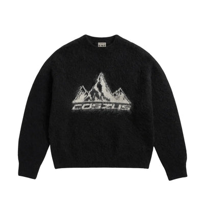 Coszus Alpine Mohair Knit Black Sweatshirt