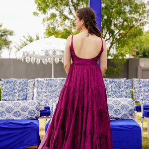 Anupriyaa Purple Silk set