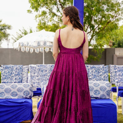 Anupriyaa Purple Silk set