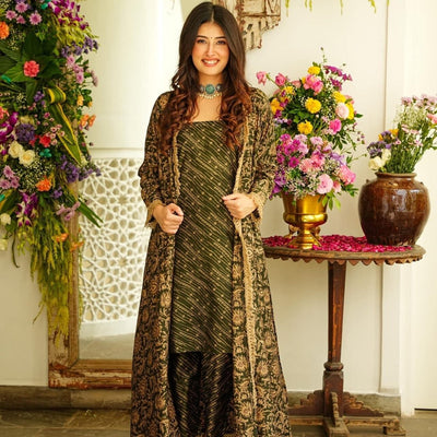 Zenia muslin kurta-shrug