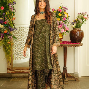 Zenia muslin kurta-shrug