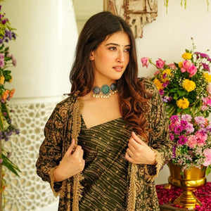 Zenia muslin kurta-shrug