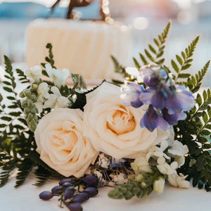 Seaside White and Blue Beach Pier Wedding