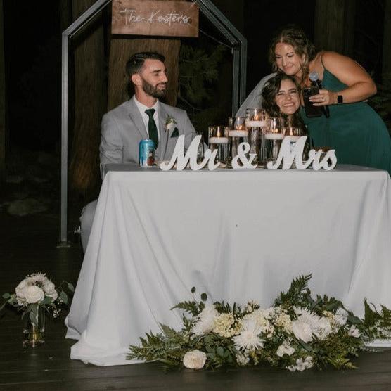 Modern White and Green Forest Wedding