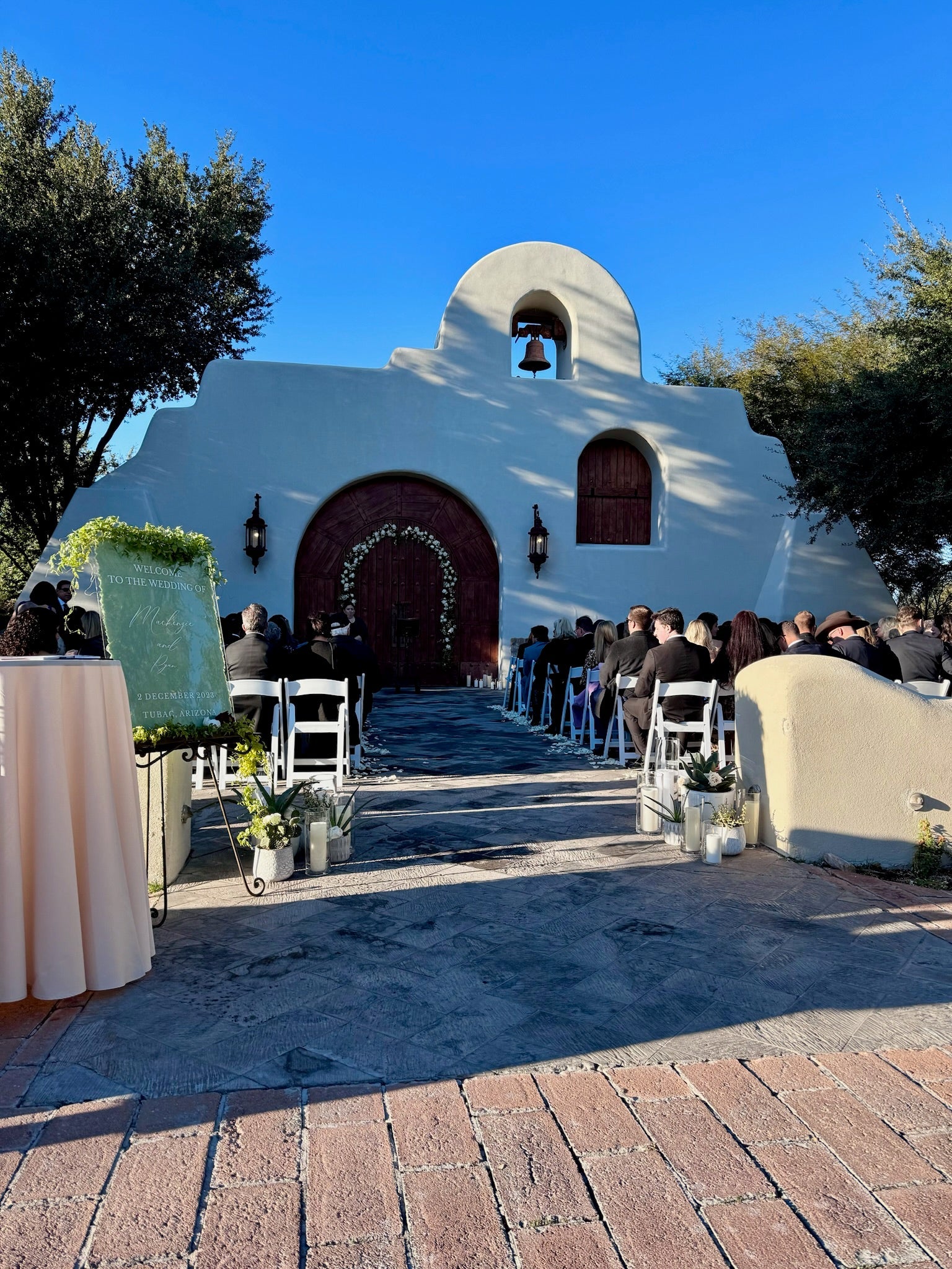 Elegant Ivory and Peach Arizona Wedding