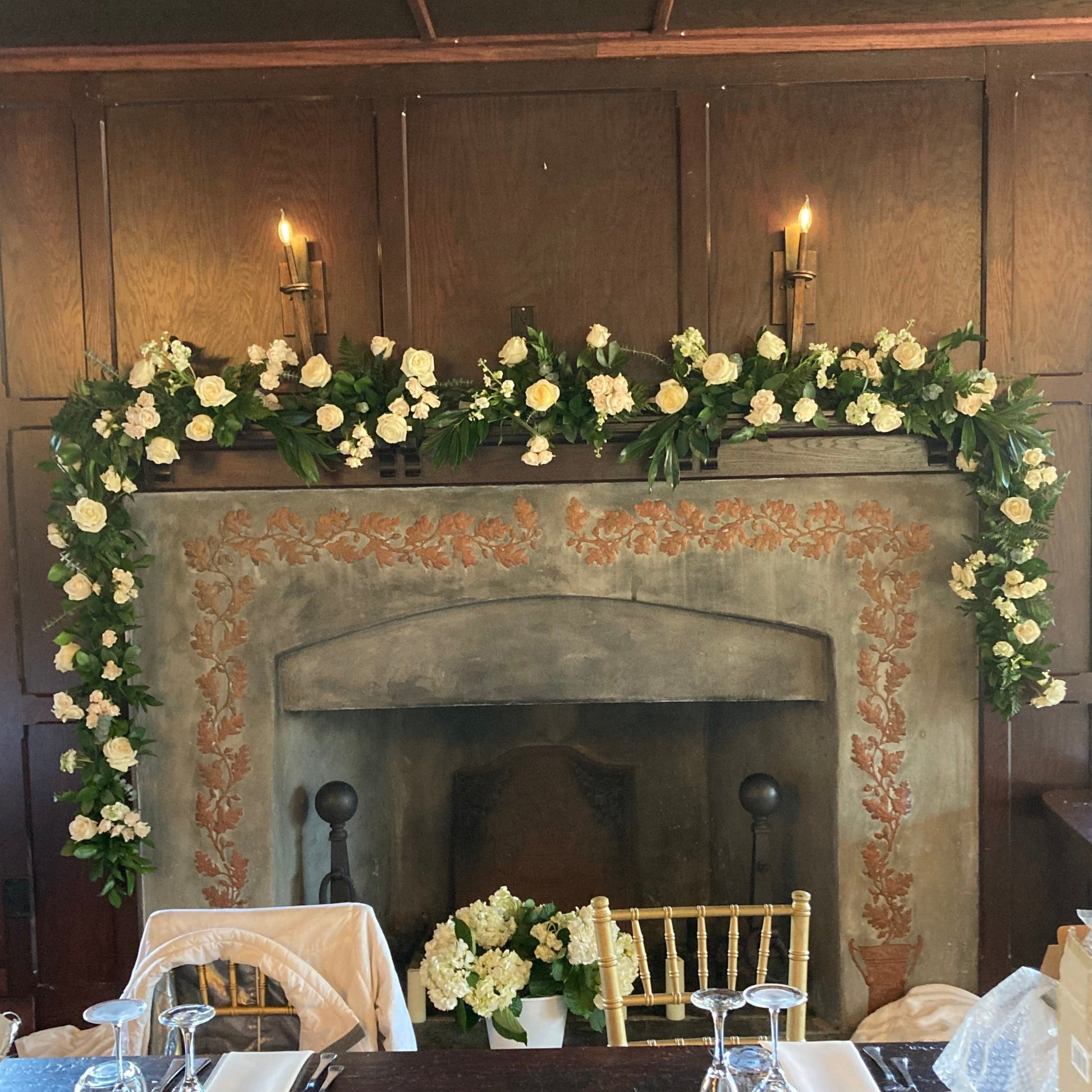 Vintage Forest Green and White Wedding