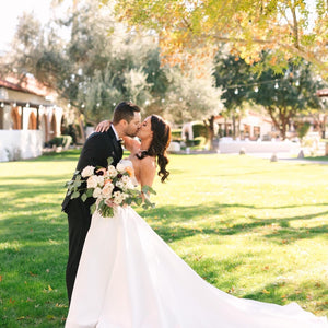 Elegant Ivory and Peach Arizona Wedding