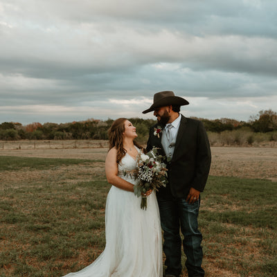 Rustic White and Maroon Wedding