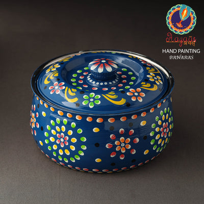 Banaras Handpainted Stainless Steel Casserole