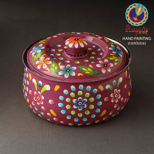 Banaras Handpainted Stainless Steel Casserole