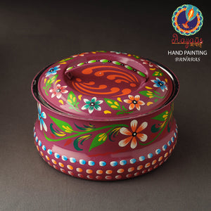 Banaras Handpainted Stainless Steel Casserole