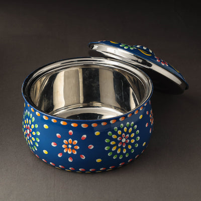 Banaras Handpainted Stainless Steel Casserole