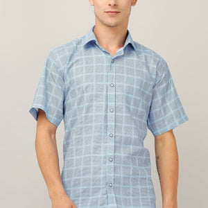 Darnandstitch® Printed Striped Short-Sleeve Shirt