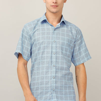 Darnandstitch® Printed Striped Short-Sleeve Shirt