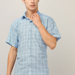 Darnandstitch® Printed Striped Short-Sleeve Shirt