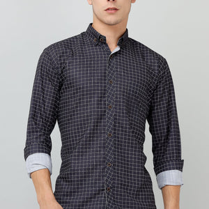 Darnandstitch® Printed Black Checkered Shirt