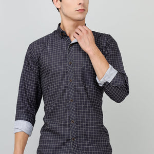 Darnandstitch® Printed Black Checkered Shirt