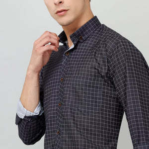 Darnandstitch® Printed Black Checkered Shirt
