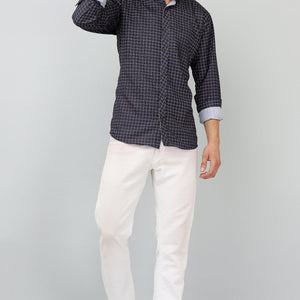 Darnandstitch® Printed Black Checkered Shirt