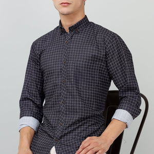 Darnandstitch® Printed Black Checkered Shirt