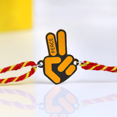 Peace Metallic Fancy Rakhi