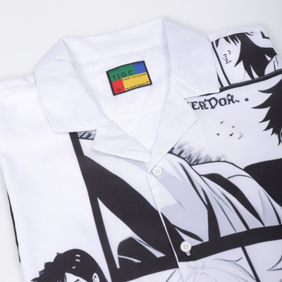 Men's Black Oversized Fit Graphic Shirt