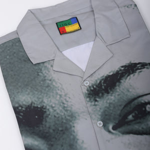 Men's Grey Oversized Fit Graphic Shirt