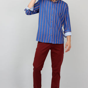 Darnandstitch Cotton Printed Striped Shirts
